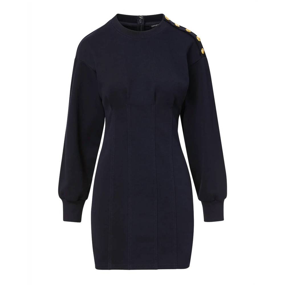 NEW VERONICA BEARD women's dakasha mini sweater dress in navy - Picture 5 of 5